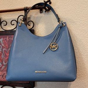 NWT LG MIchael Kors sky blue Slouchy Shoulder bag